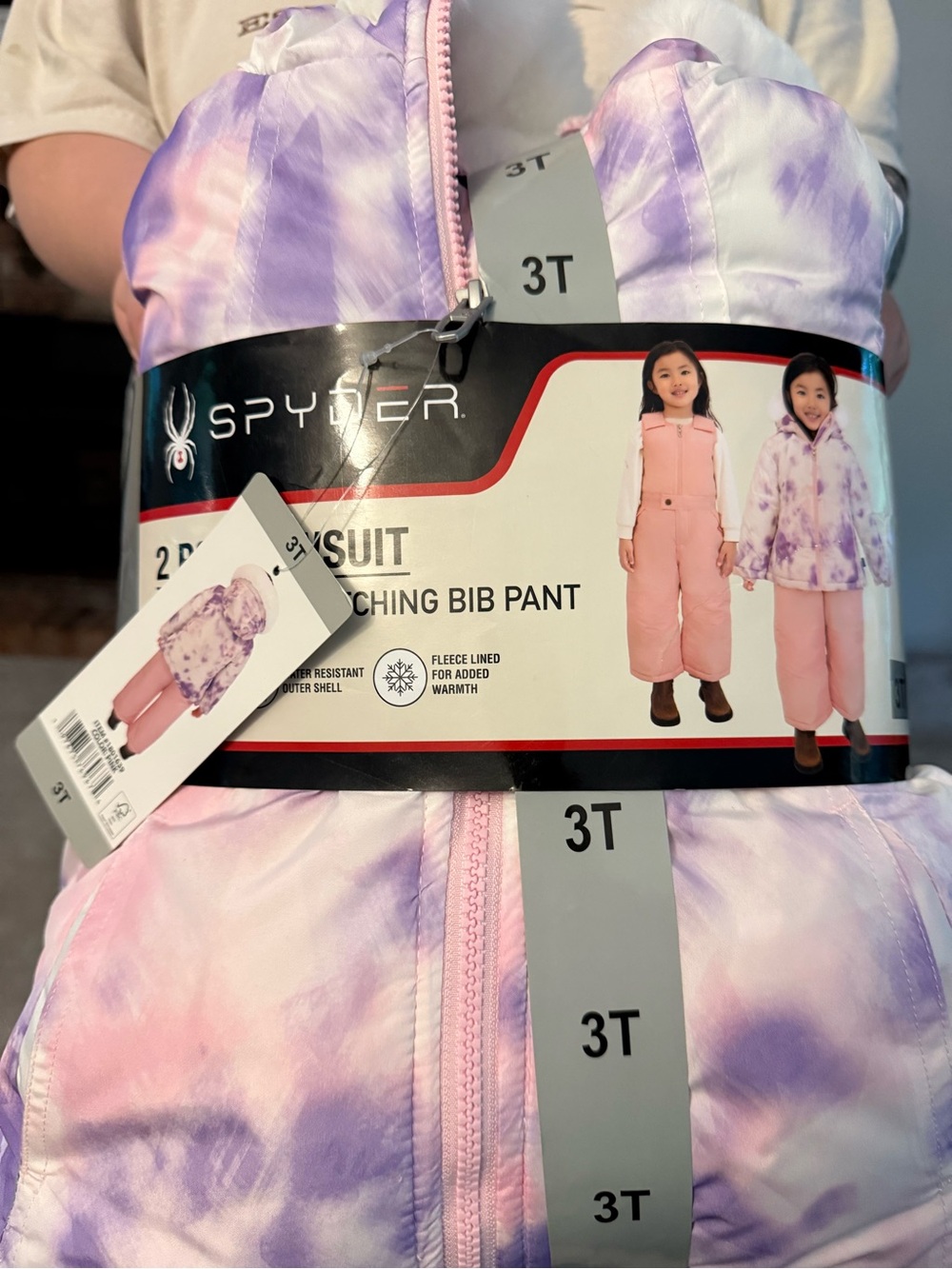 Spyder Girls 2-Piece Pajama Set - Pink & Purple Tie-Dye